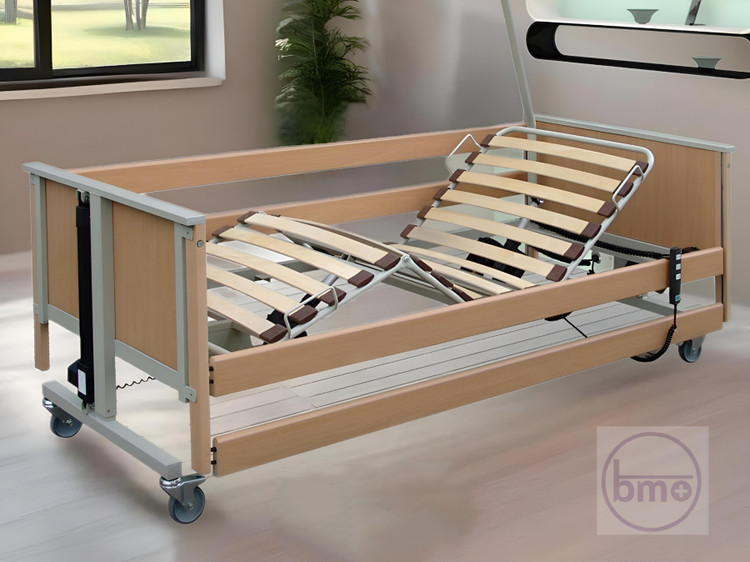 تخت بستری بیمار چوبی خانگی