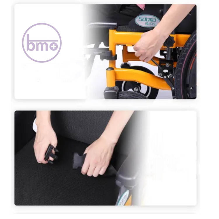 ویلچر برقی تاشو چرخ بزرگ خارجی