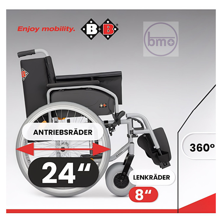 ویلچر فعال تاشو آلمانی B&B (بی اند بی) مدل S-Eco 300